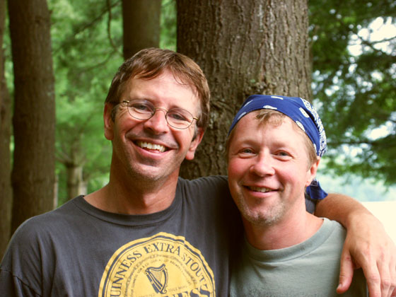 Founders Jon Normand and Mike Boisvert outdoors