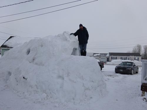 Building a snow condo in my driveway...